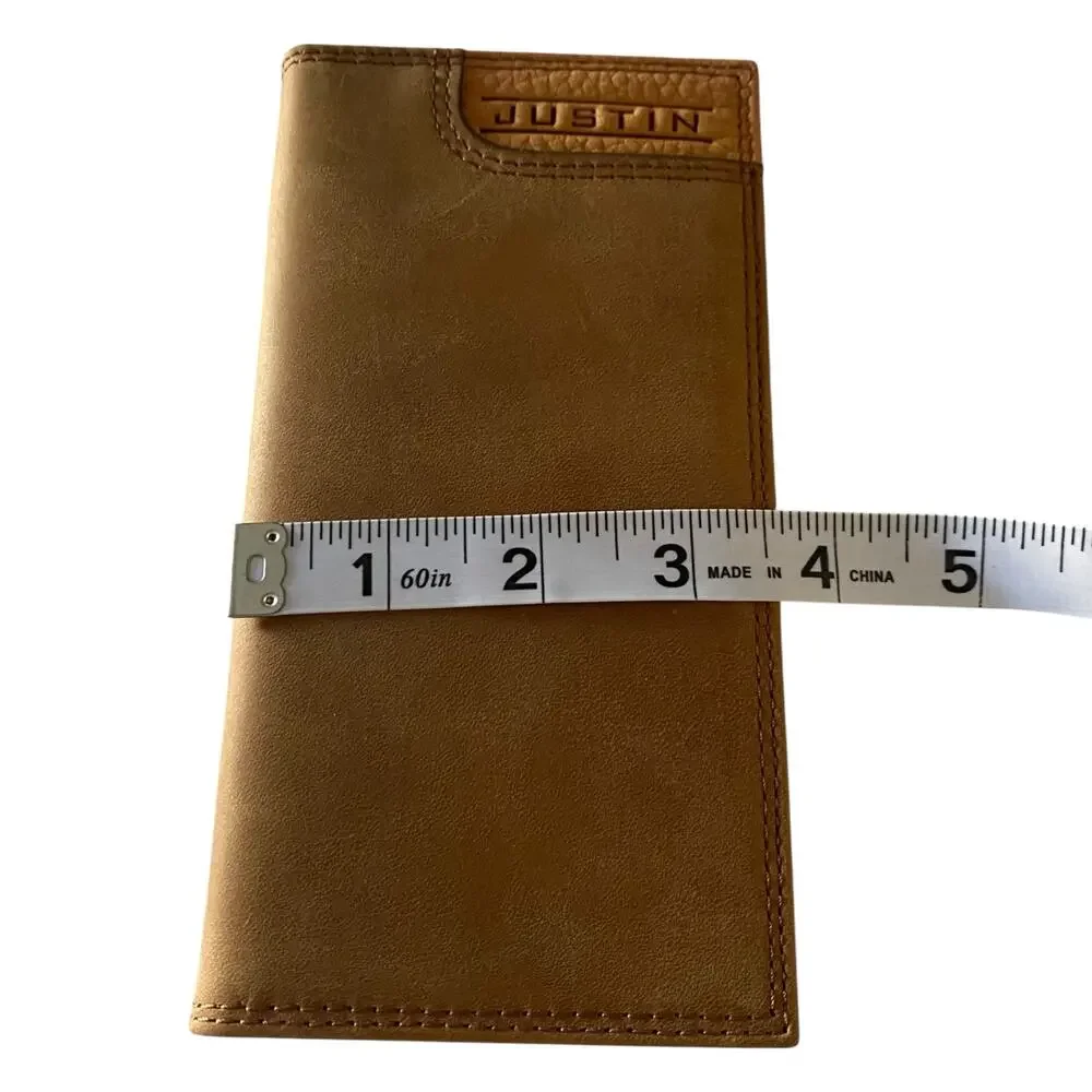 NWT Men’s JUSTIN'S RODEO GENUINE LEATHER WALLET Two Toned Brown 22054767W3